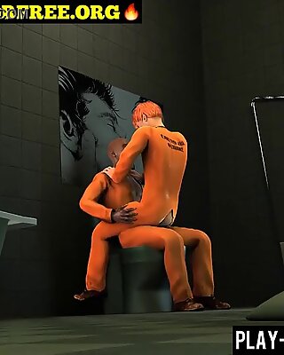 3d prisoner getting fuckced in the ass by an ebony stud
